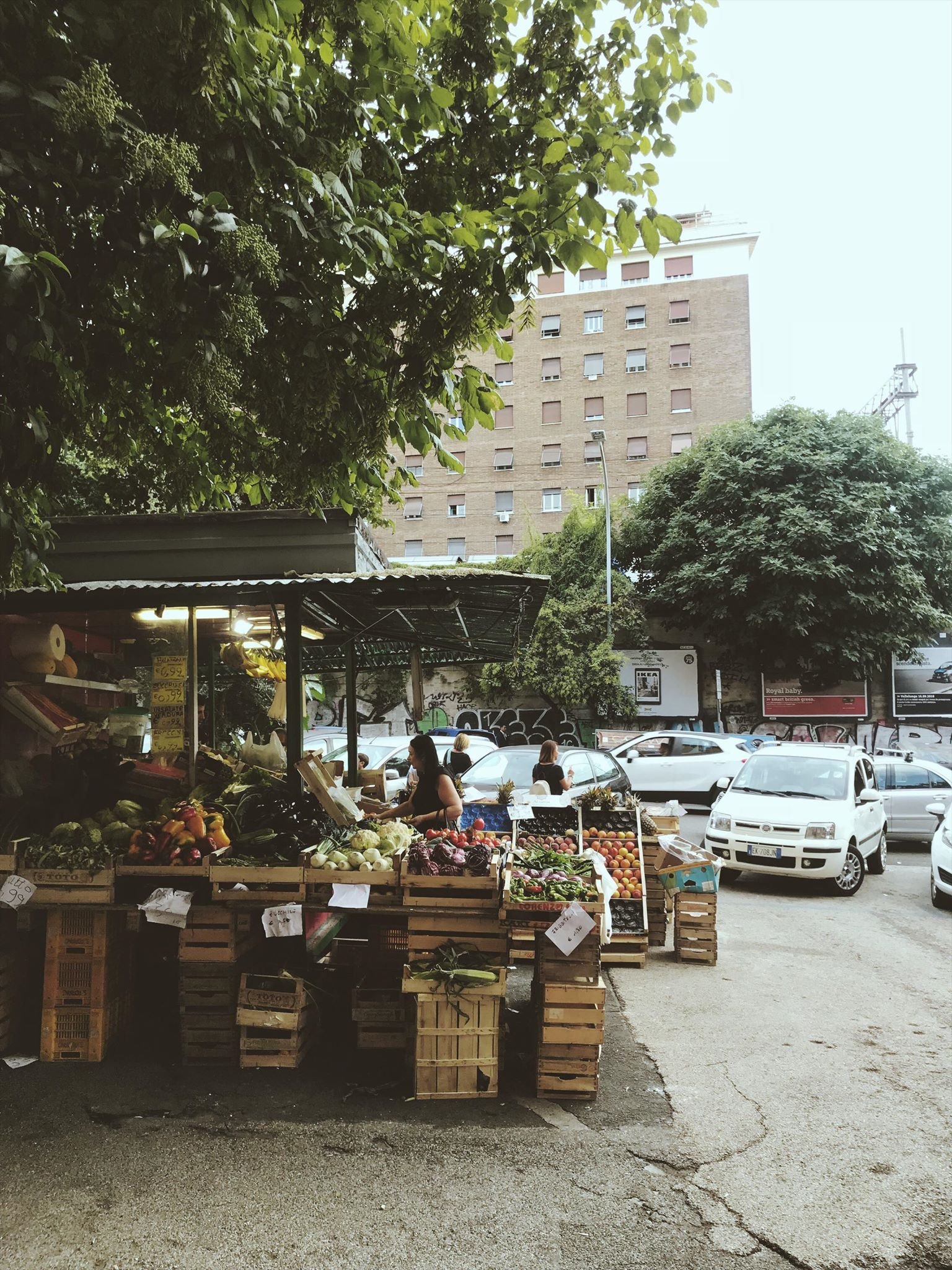 vegetable stall in rome