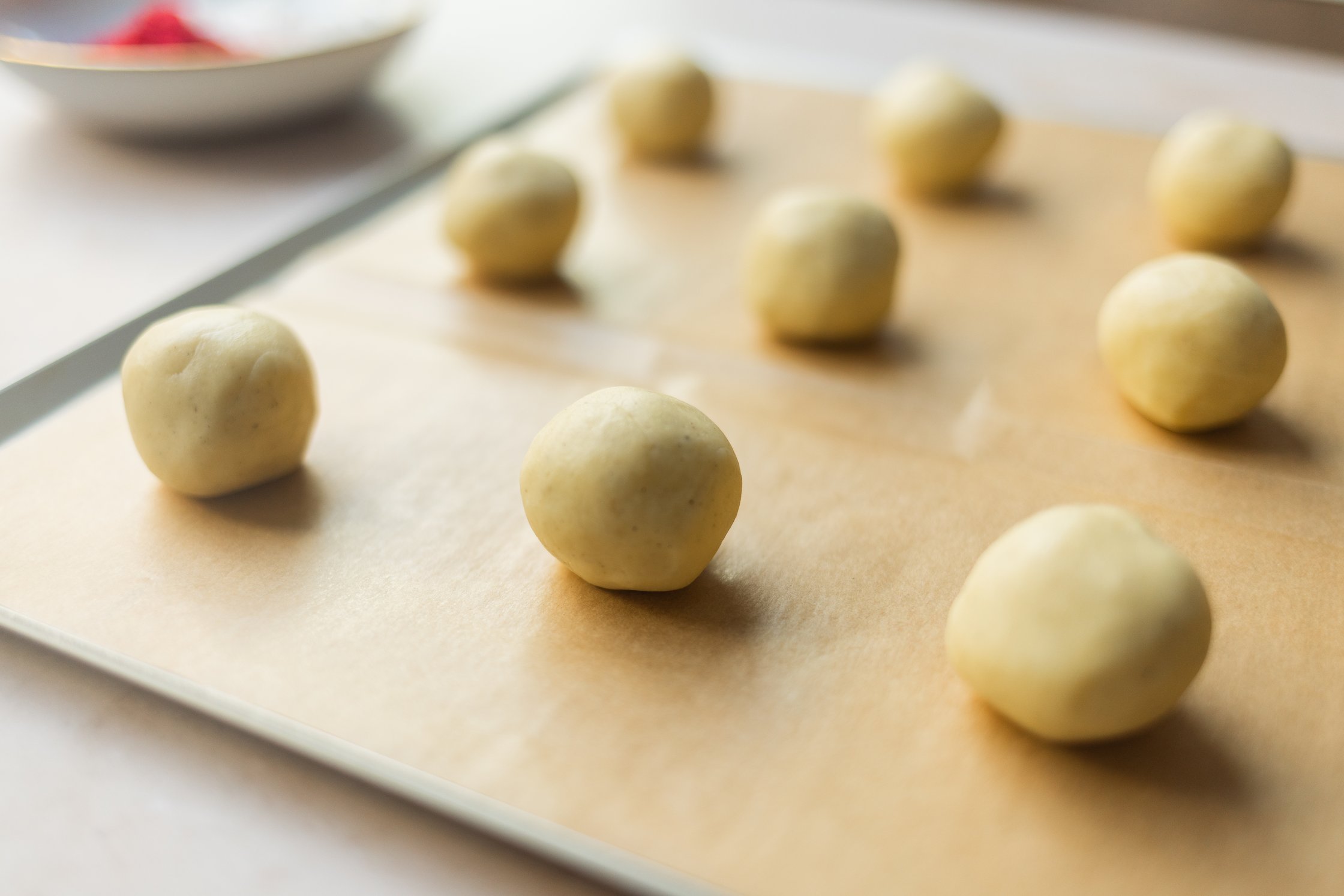 cookies lying on a baking sheet