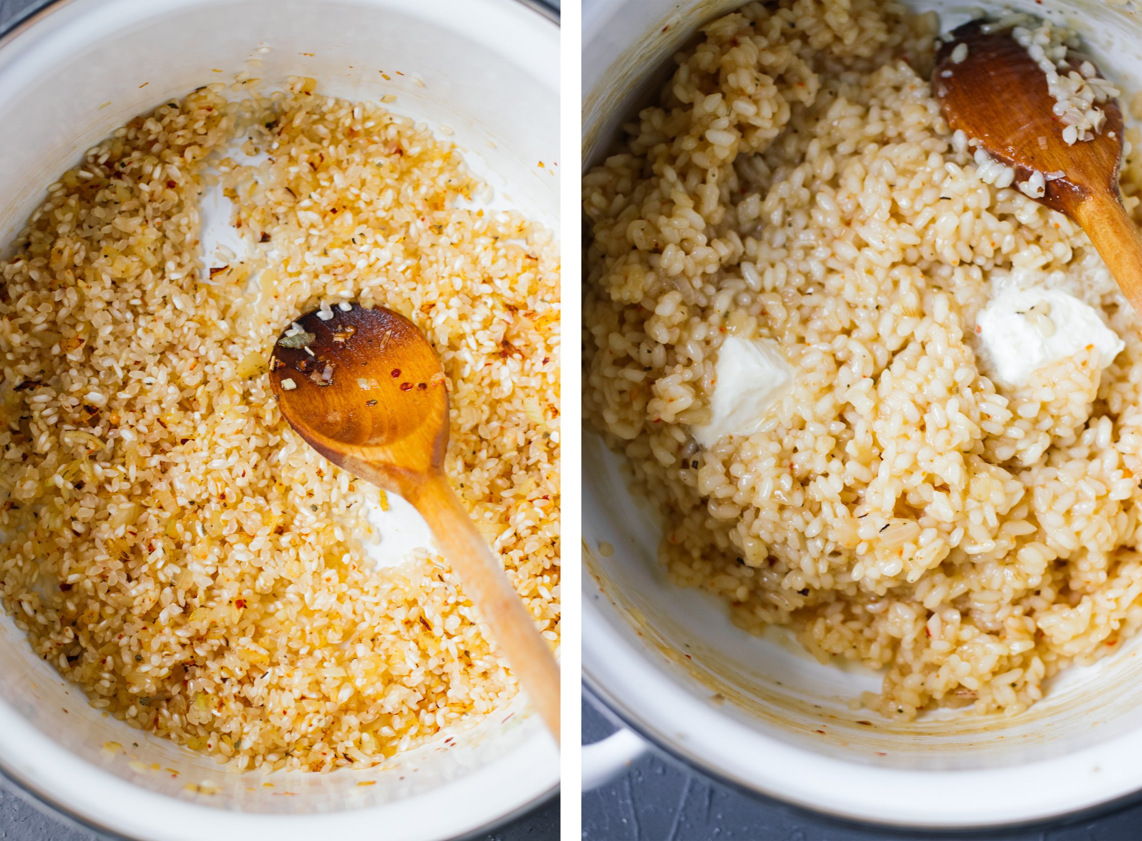 cooking risotto rice
