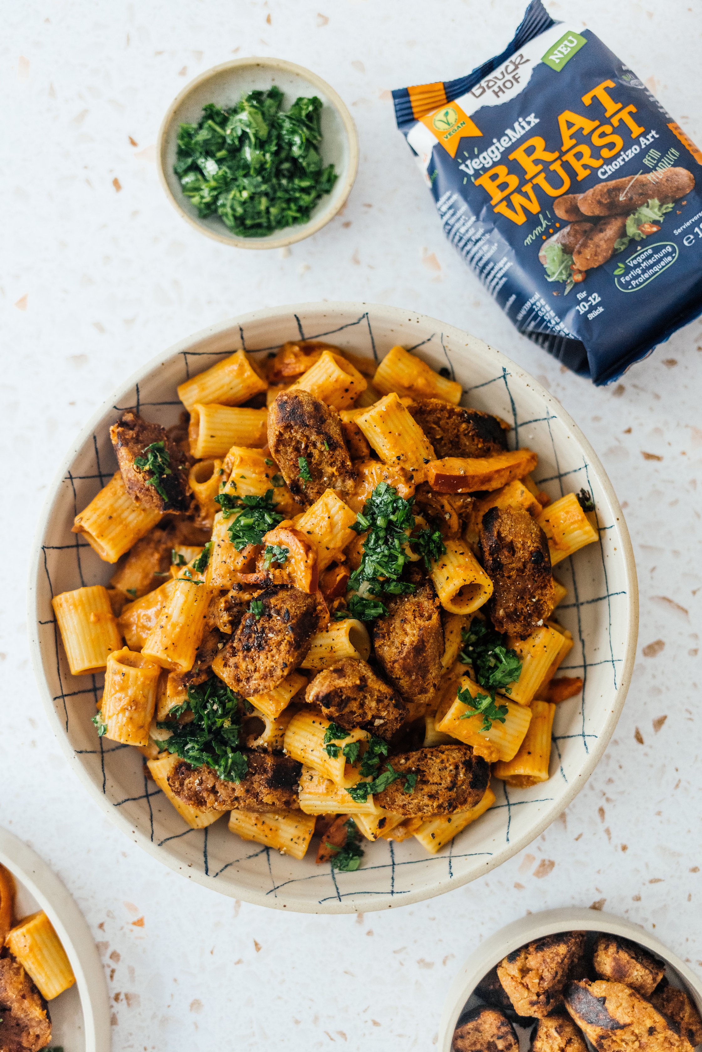 ready made vegan chorizo pasta