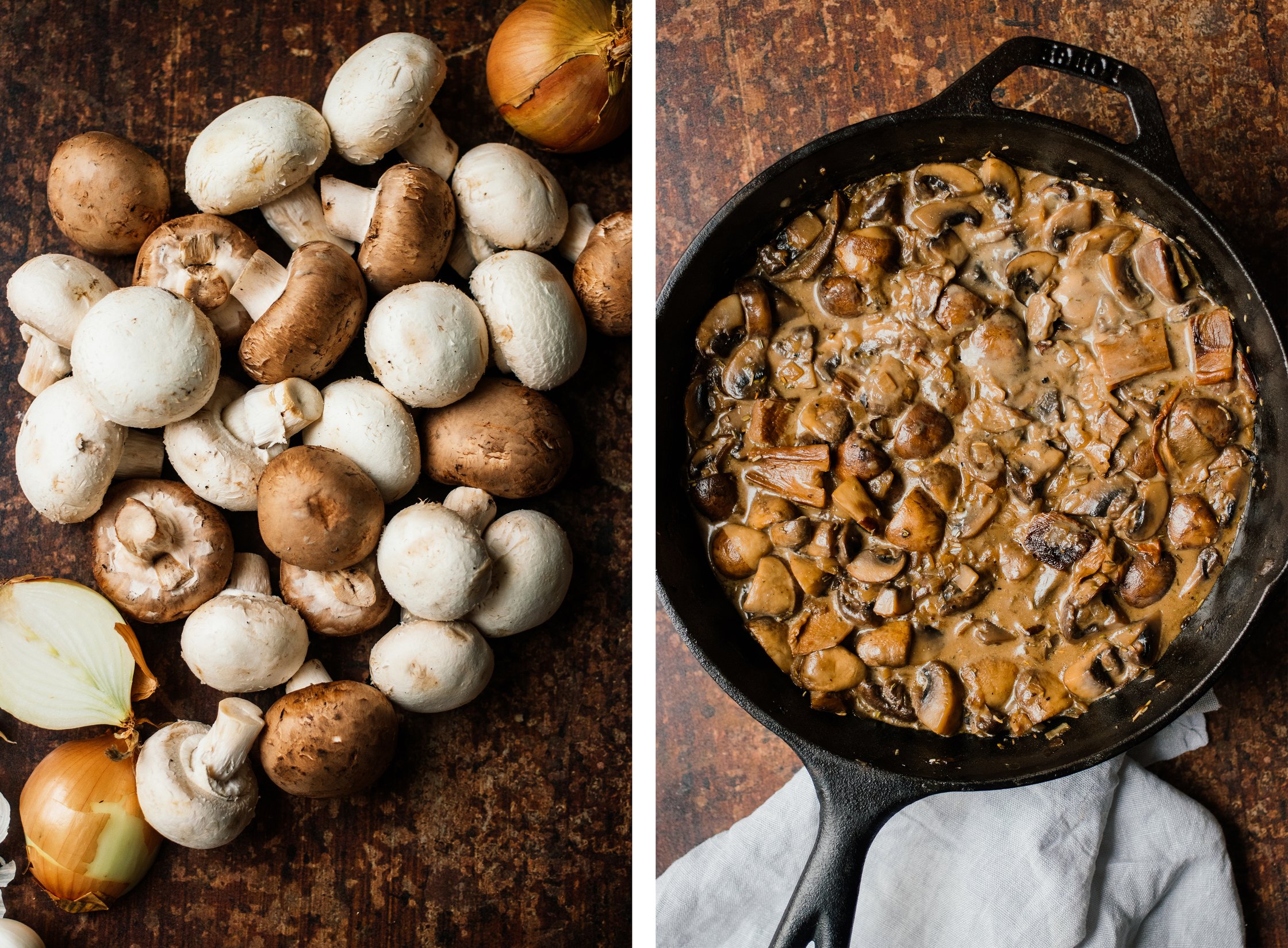 ingredients for vegan mushroom casserole