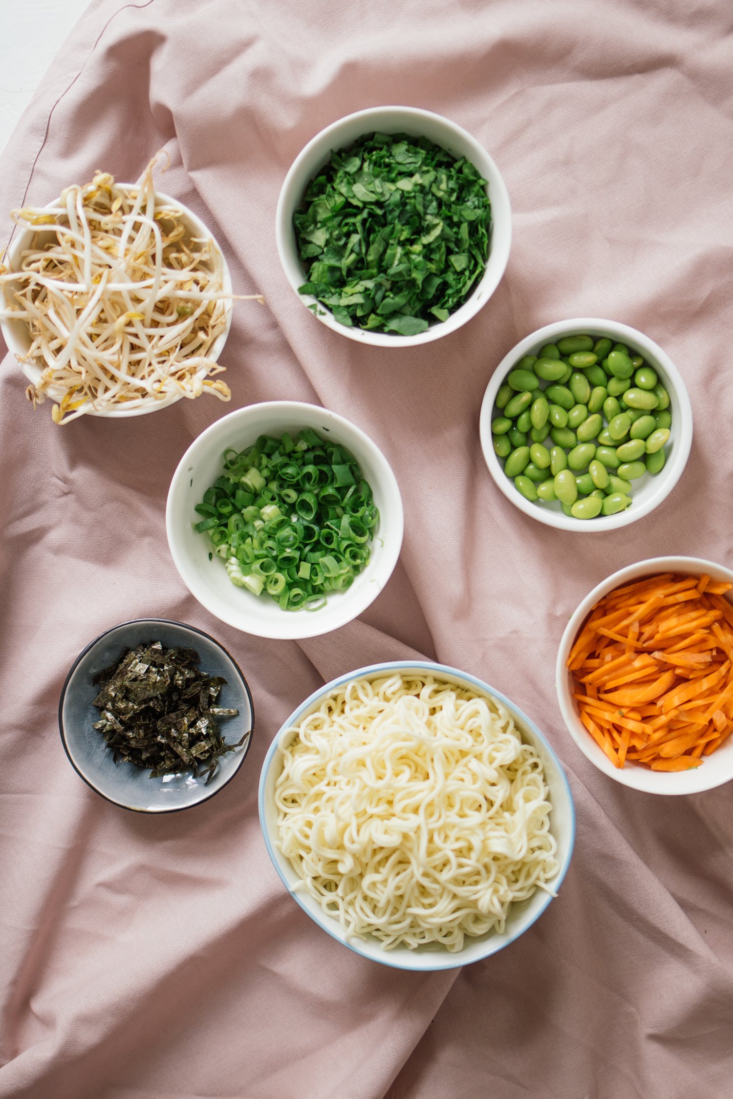 ingredients for vegan instant miso soup