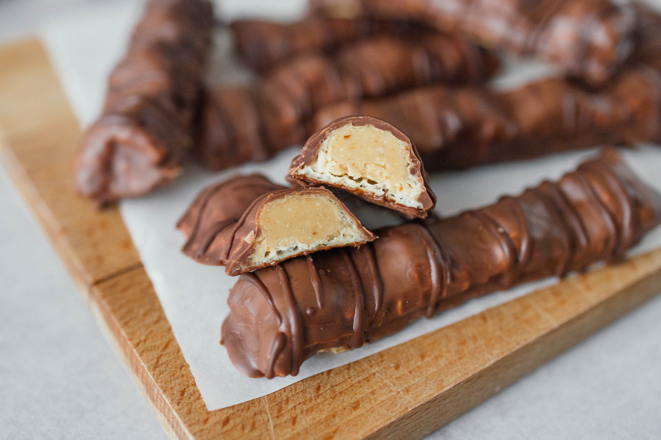 veganes Kinder Bueno angeschnitten