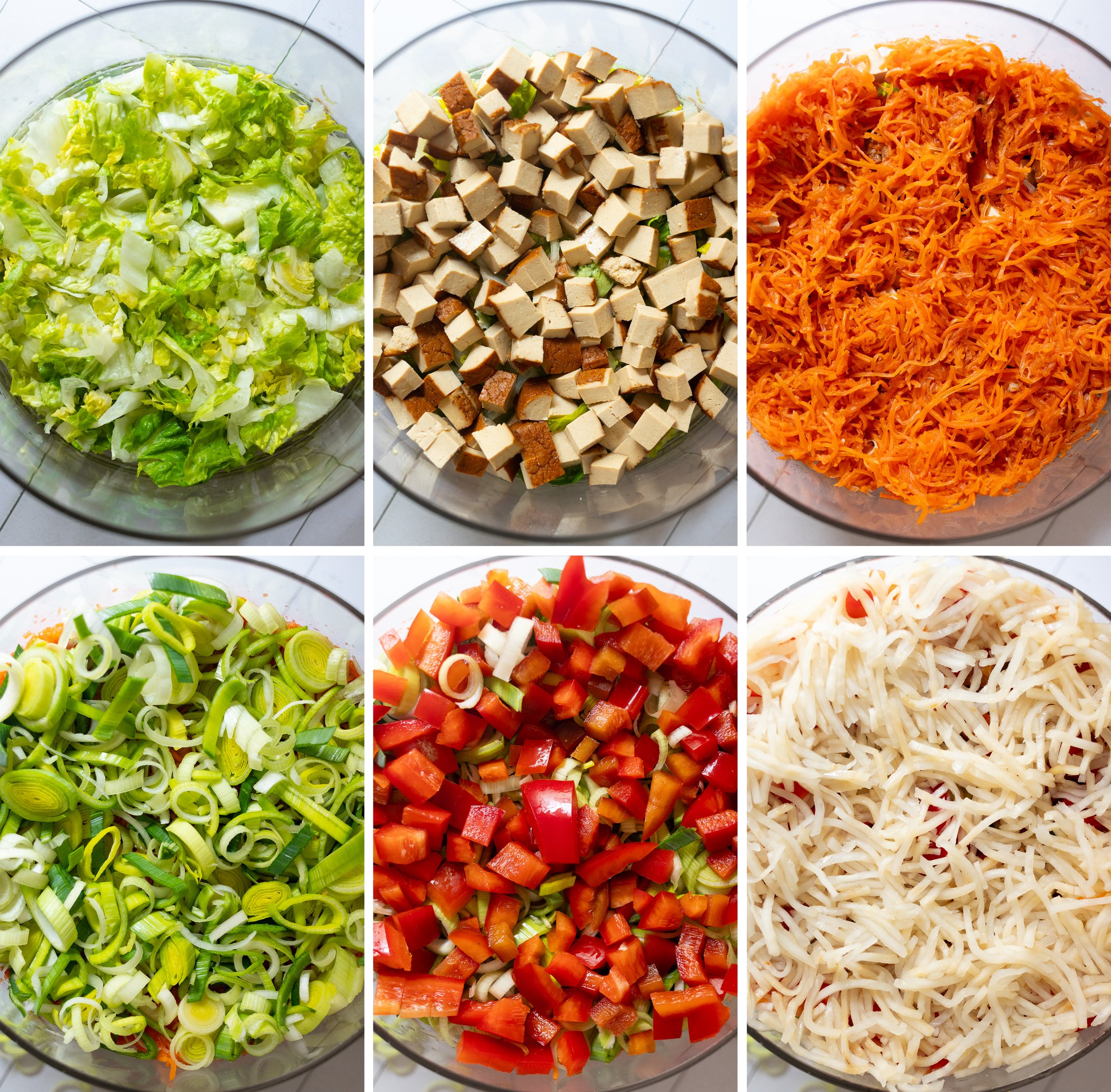 Preperation of the salad.