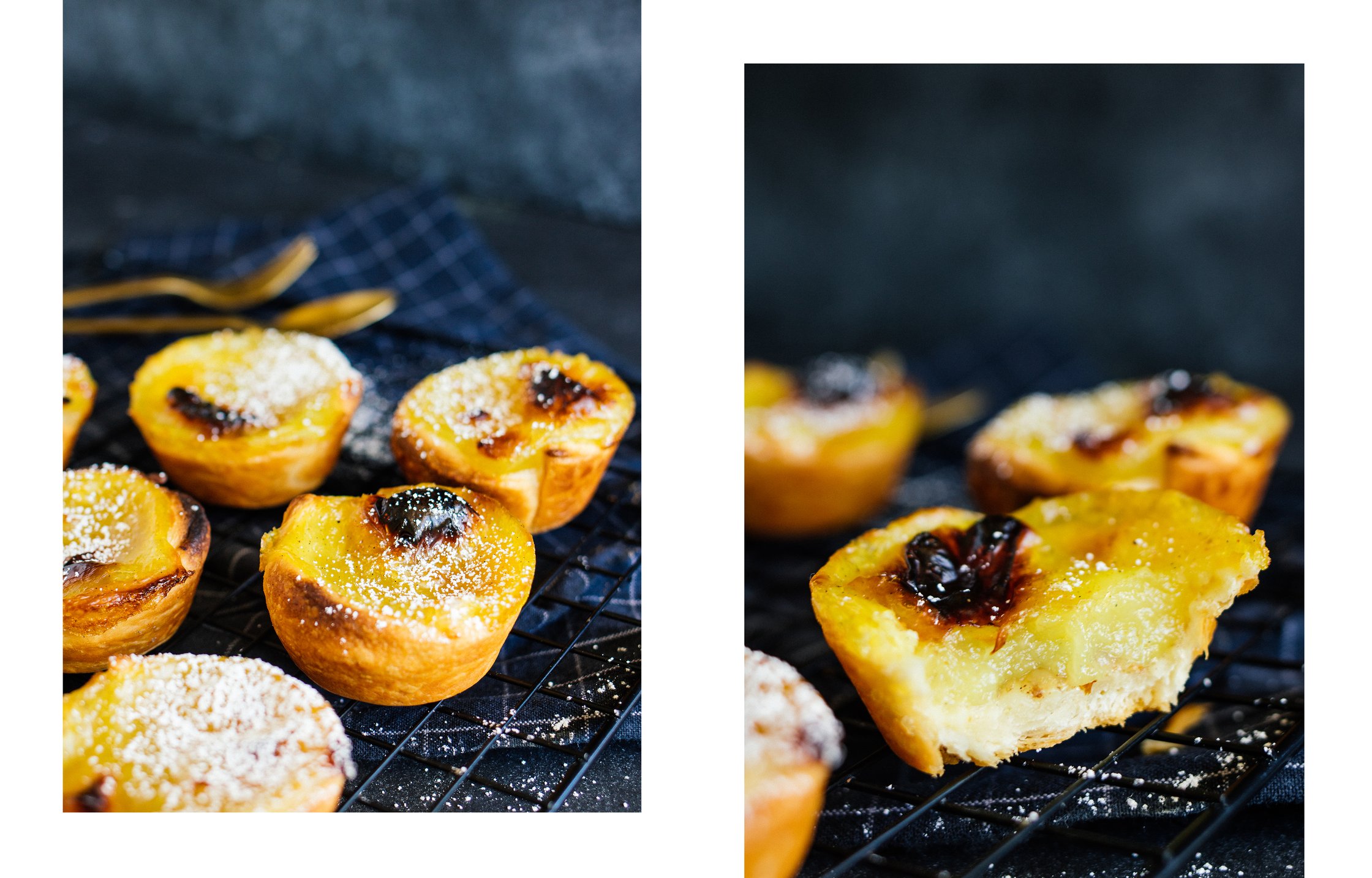vegane Pastel de Nata mit Pudding