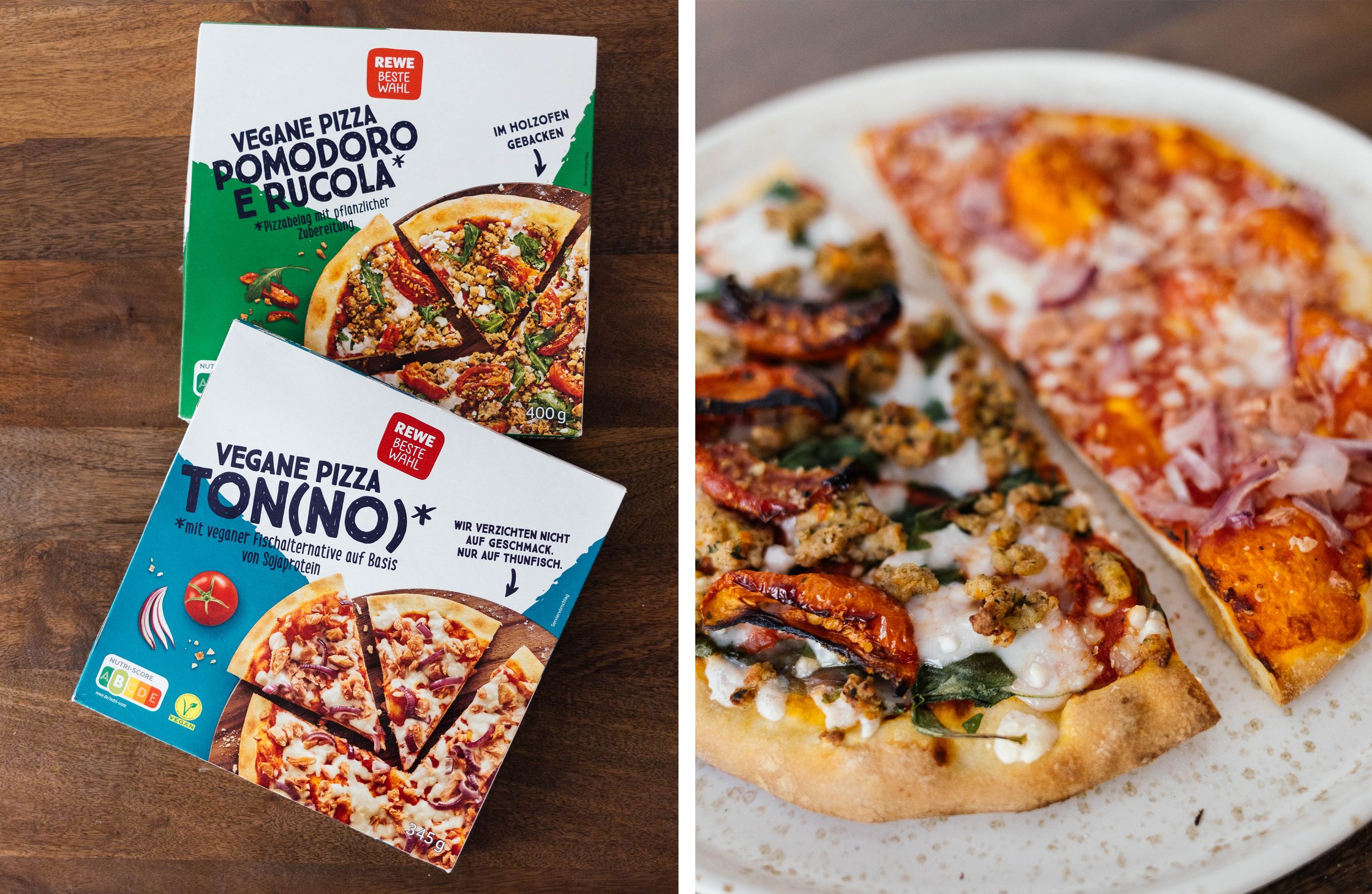 vegan frozen pizza bought from Rewe