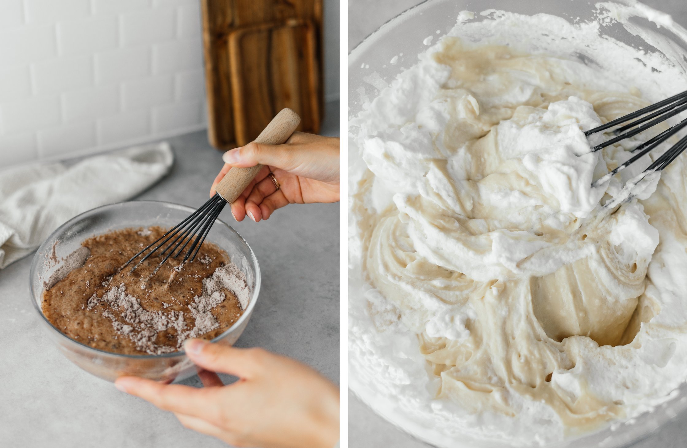 Teig für Schokokuchen; vegane Erdnusscreme