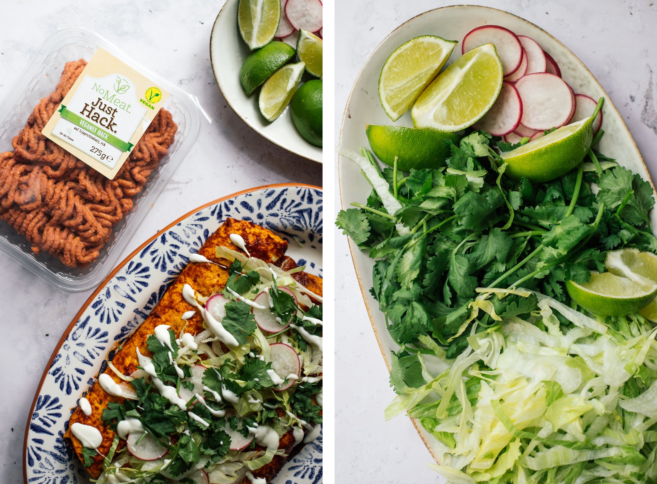 vegane Enchiladas mit Hack