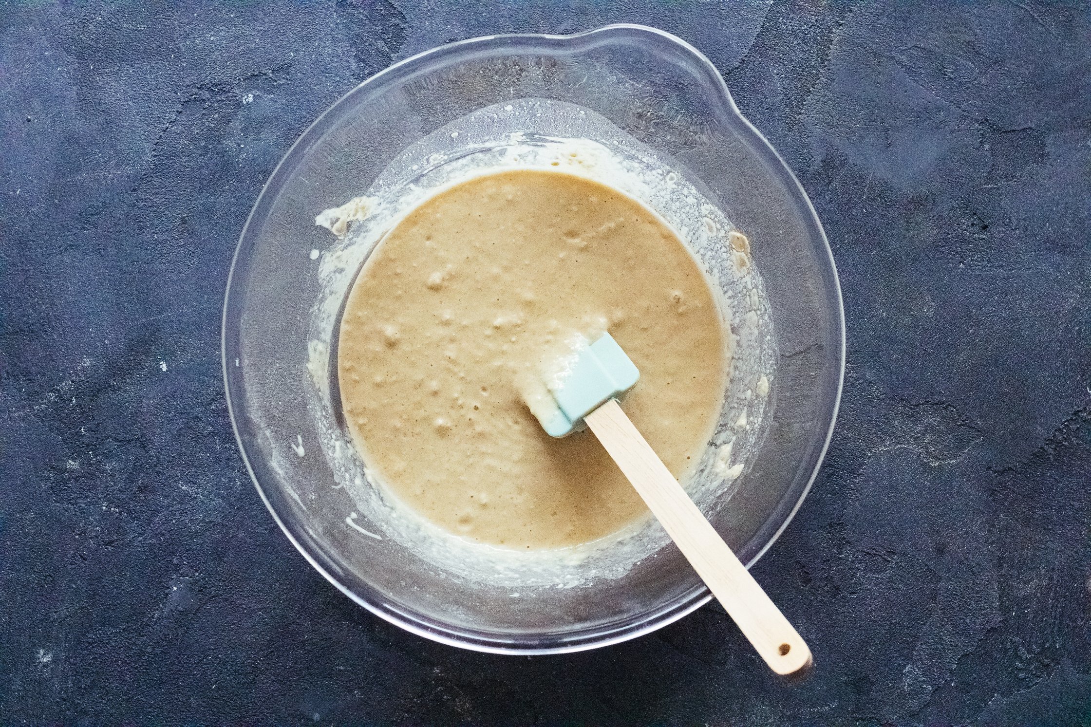 vegan waffle dough in a bowl