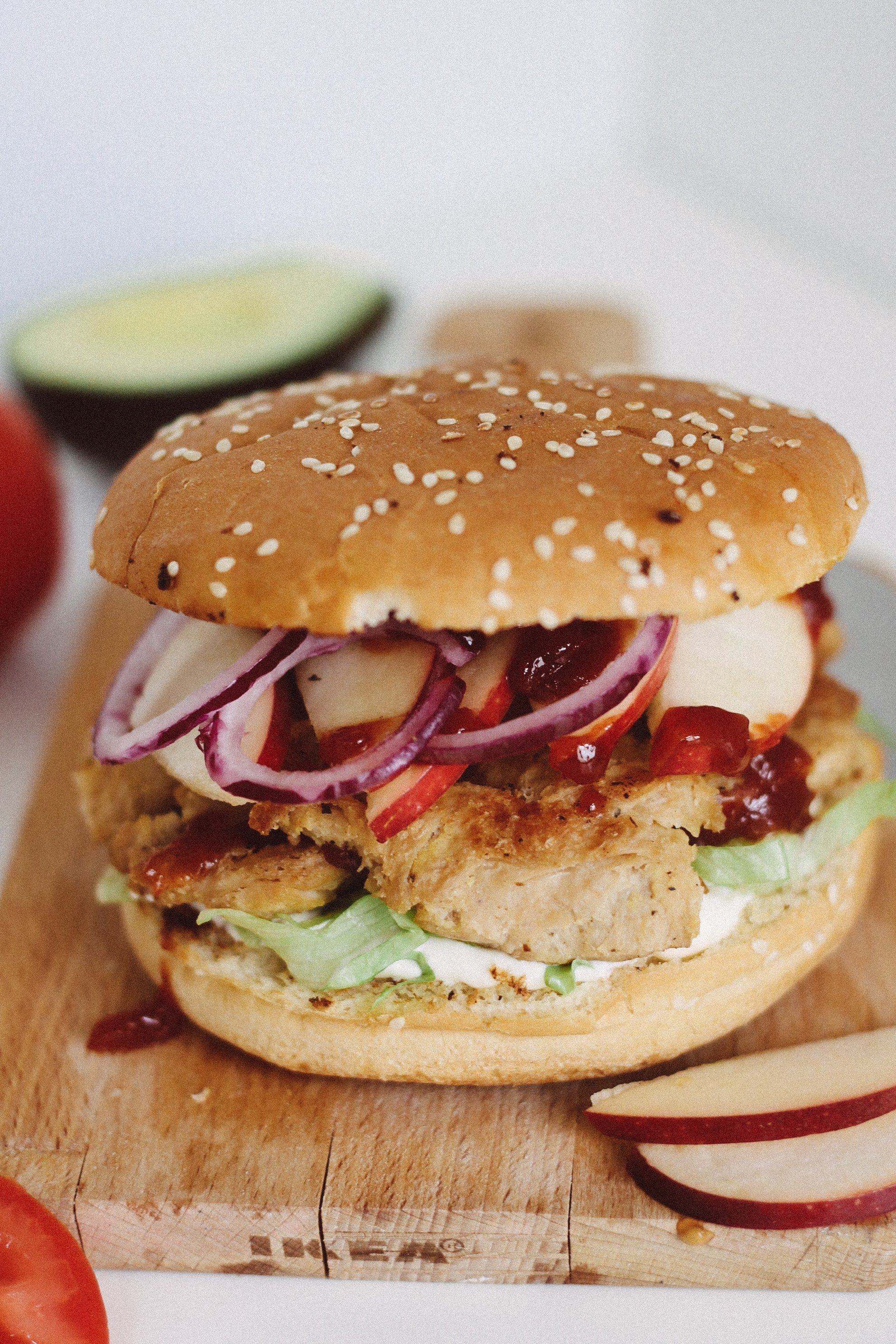 burger is ready, upright