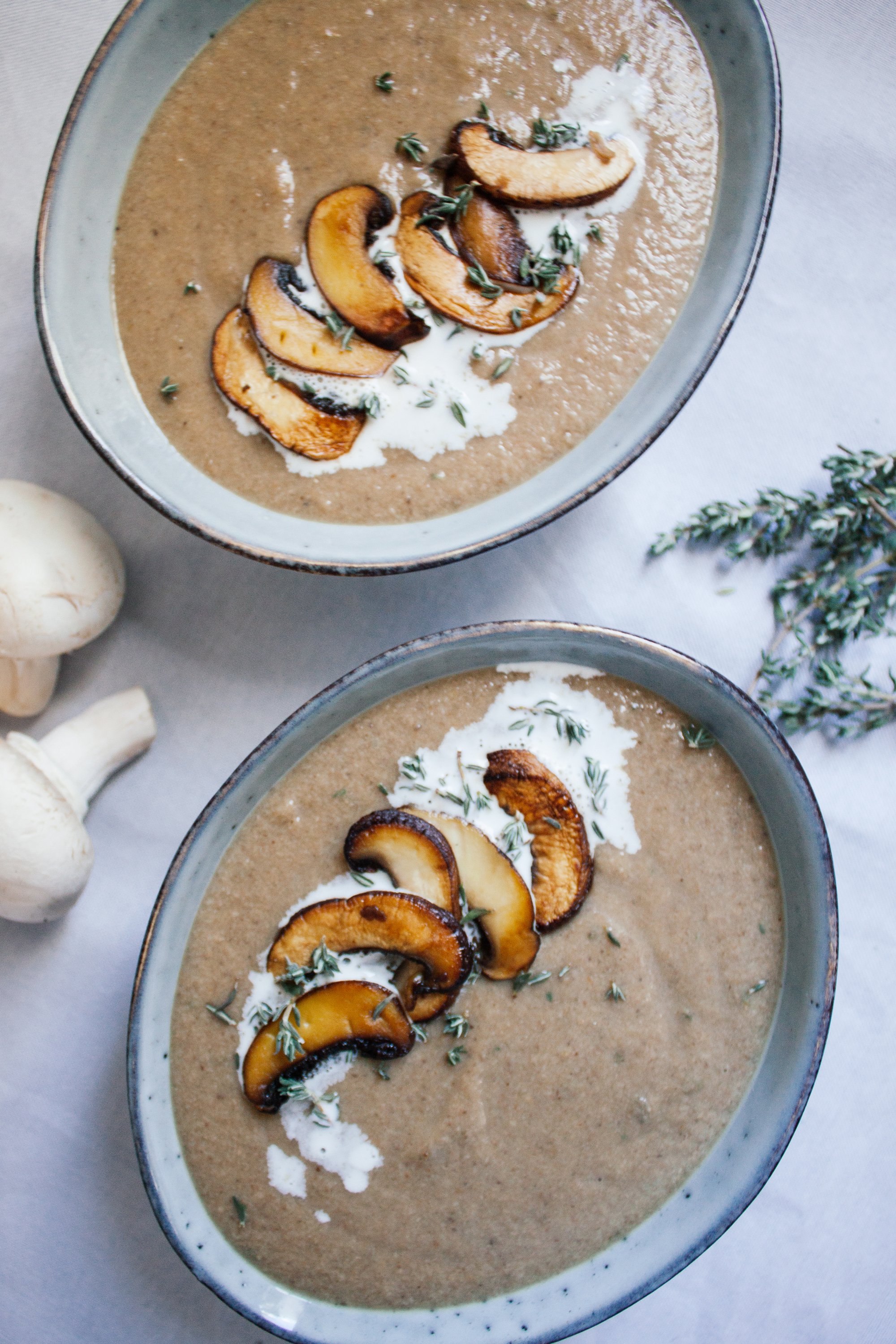 mushroom soup is cooked