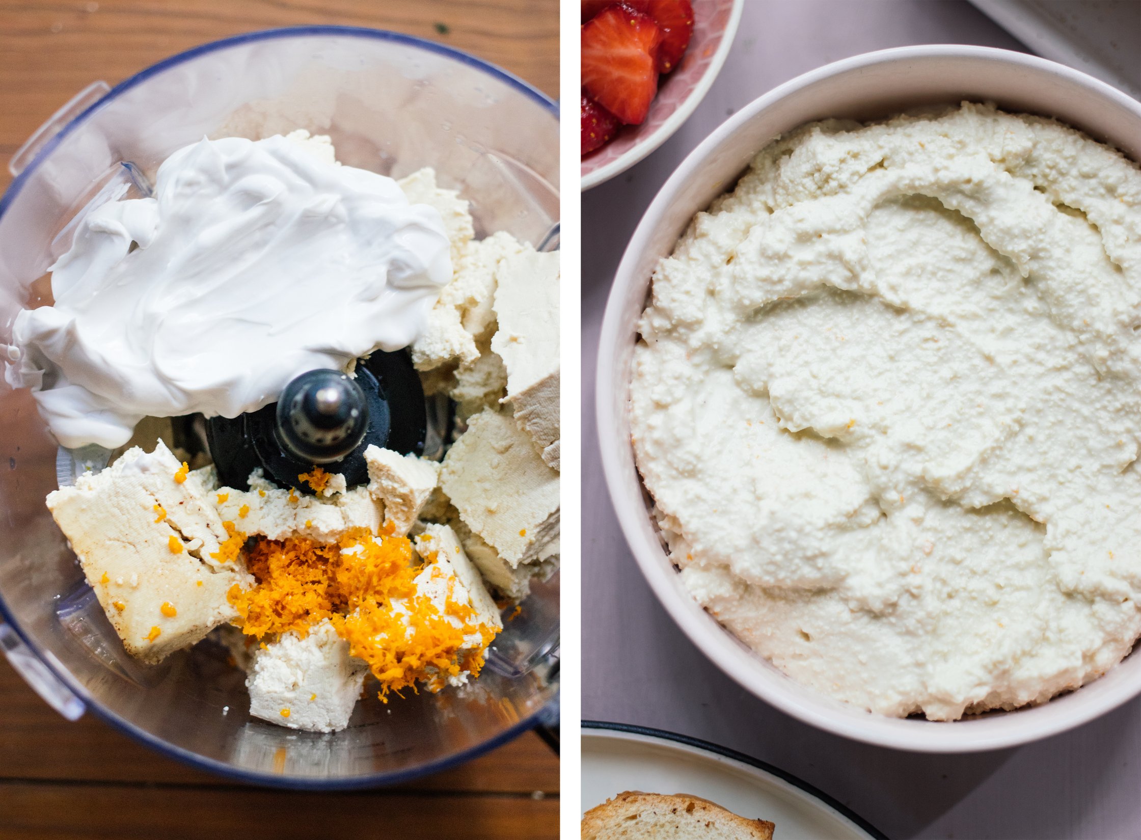 zubereitung von veganem ricotta