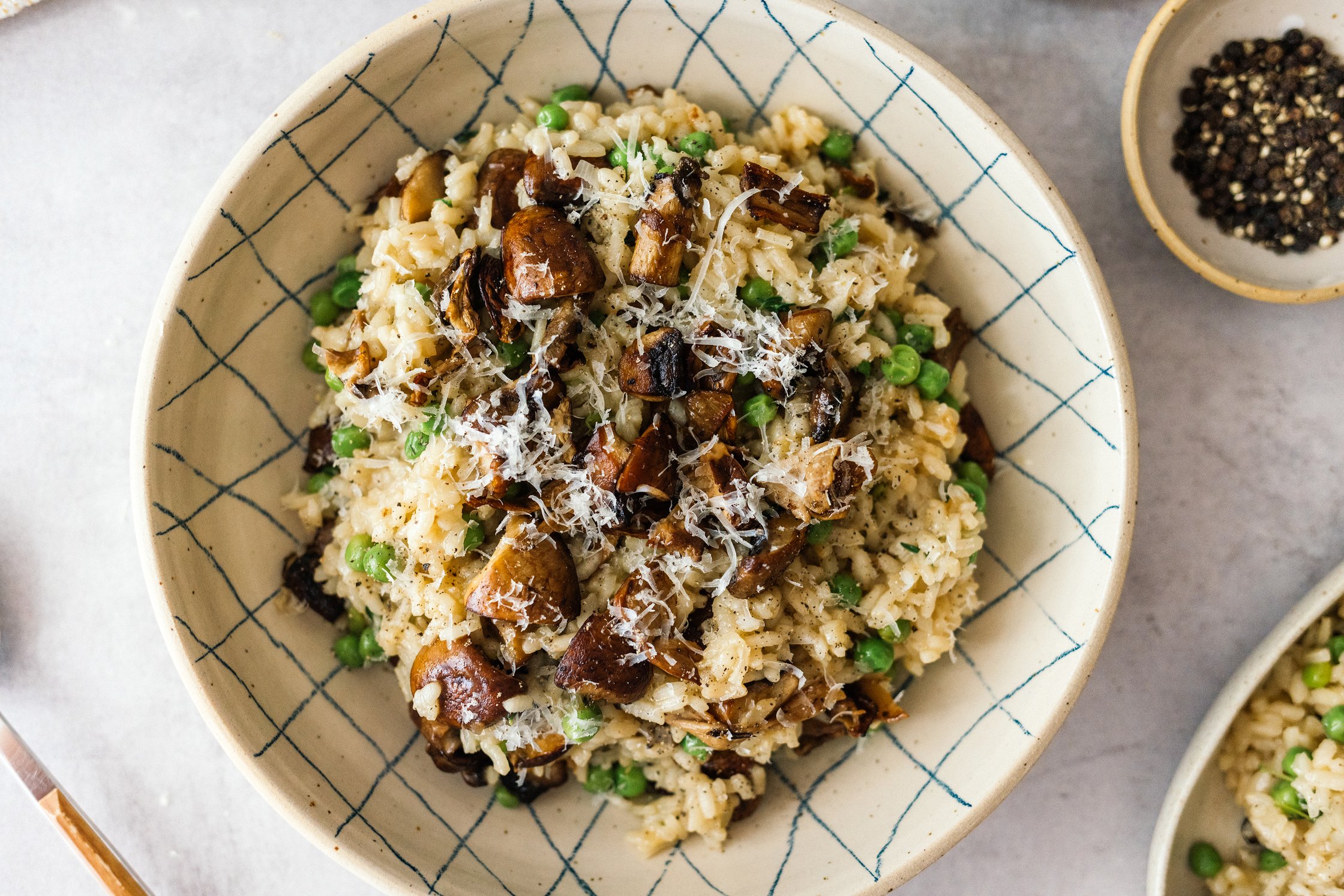 Cremiges veganes Pilz-Risotto