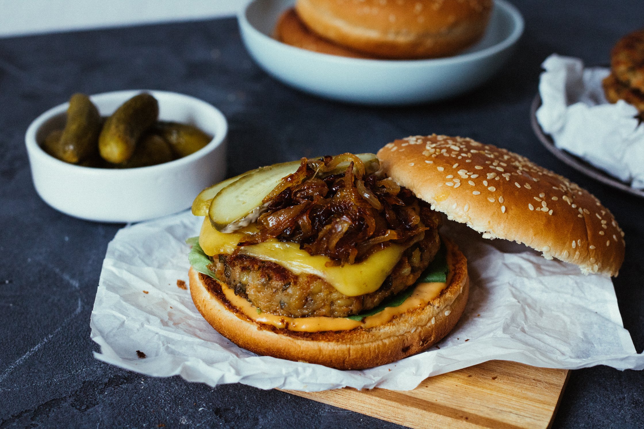 veganer burger
