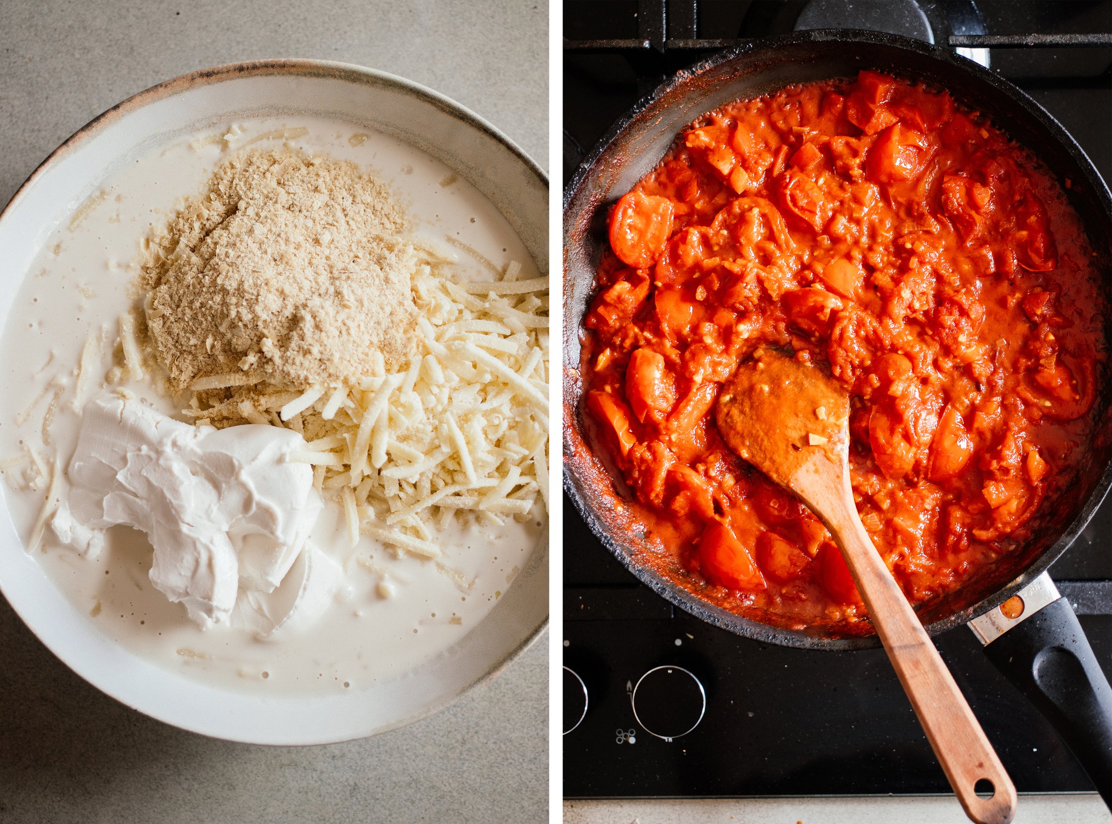 ingredients for Vegan Macaroni Pie with Meatless Meatballs