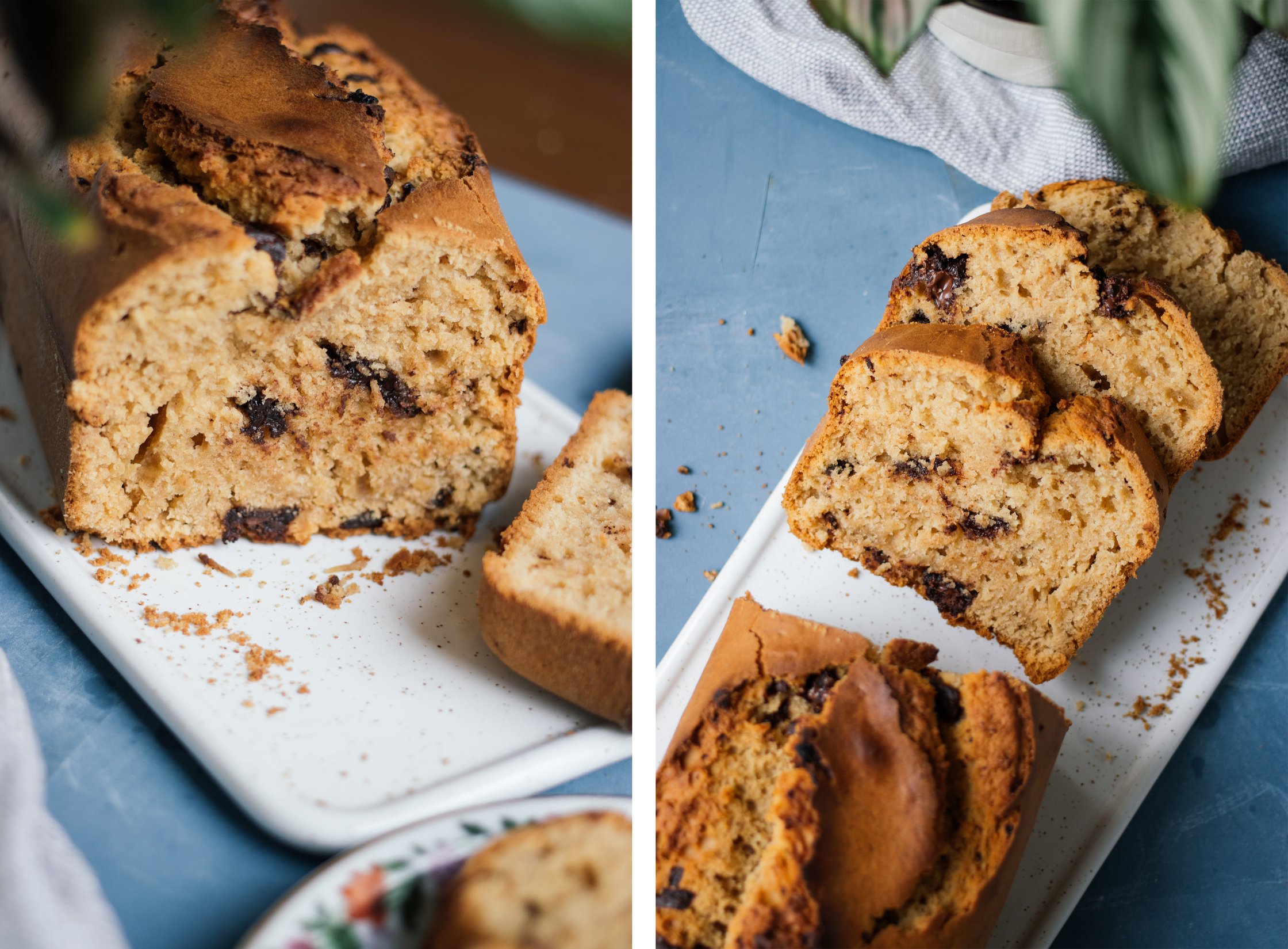 cut vegan peanut loaf cake