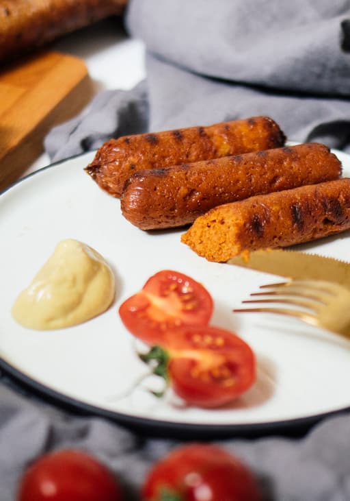 Vegane Grillwürstchen ohne Soja