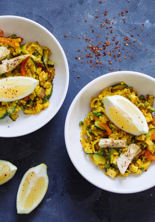 Spanish Paella with Artichokes