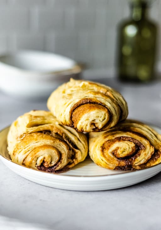 Vegane Franzbrötchen