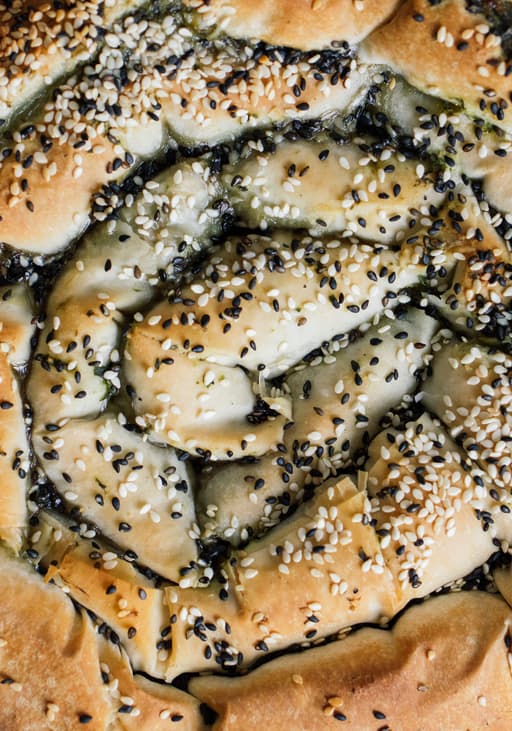 Vegan Börek Roll with Spinach-Artichoke-Creme
