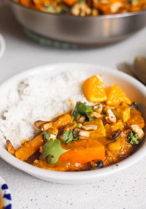Vegan Pumpkin Curry with Coconut Milk & Orange