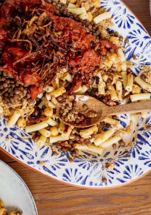 Vegan Kushari (A Dream of Pasta, Rice, Lentils, and Chickpeas)