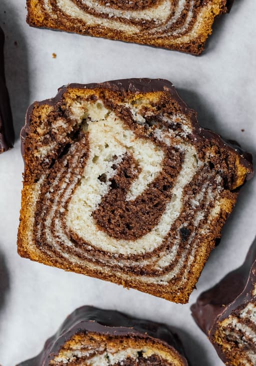 Moist, vegan marble cake