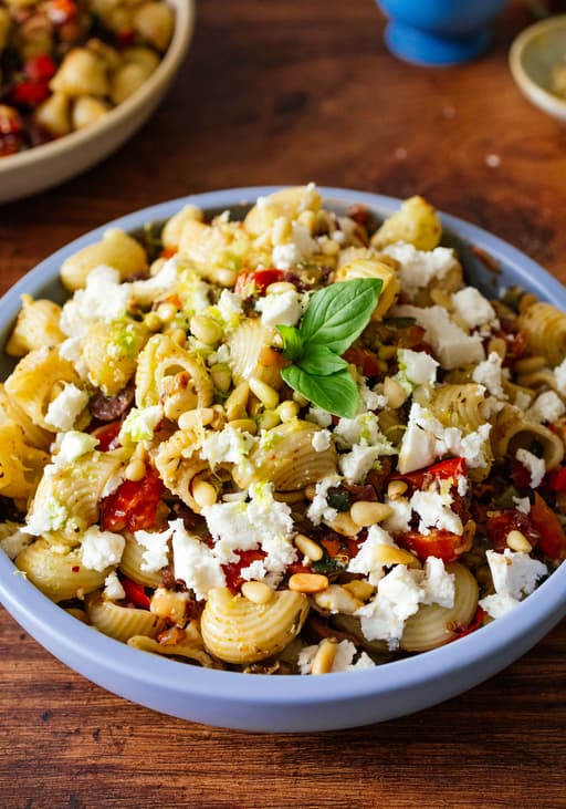 Veganer Nudelsalat à la Ratatouille