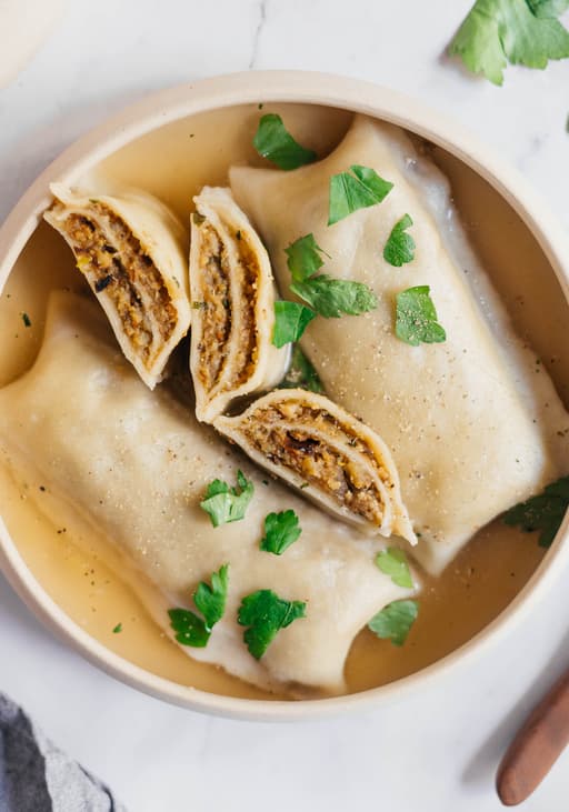 Vegan Maultaschen with Vegetable Filling (Swabian Pasta Pockets)