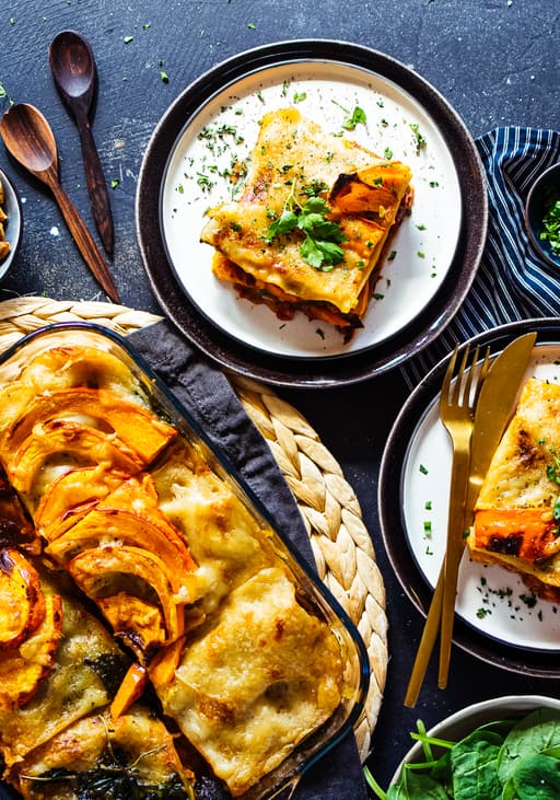 Vegane Kürbislasagne