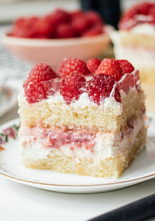 Vegane Himbeerschnitte