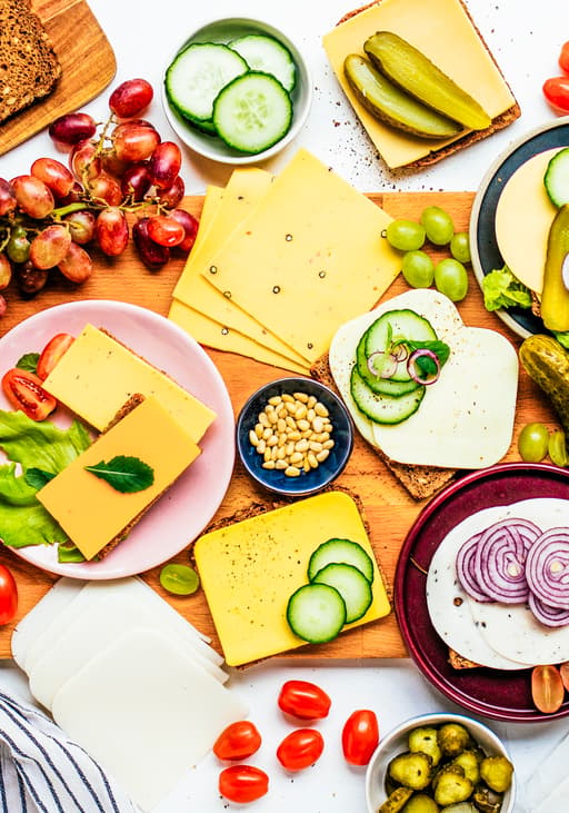 Veganer Scheibenkäse im Supermarkt