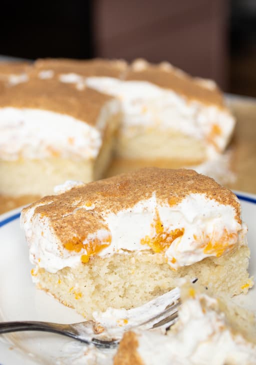 Vegan Fanta Cake with Sour Cream and Mandarin Cream