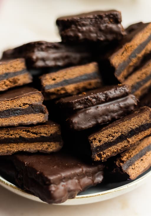 Vegan Christmas Tim Tams (Australian Chocolate Cookies)