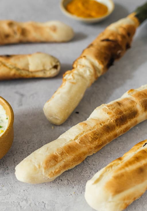 Einfaches veganes Stockbrot