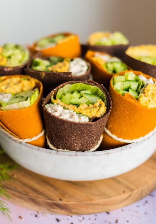 Wraps with Vegan Carrot Lox Spread
