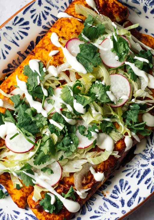 Enchiladas with Vegan “Minced Meat“ Filling