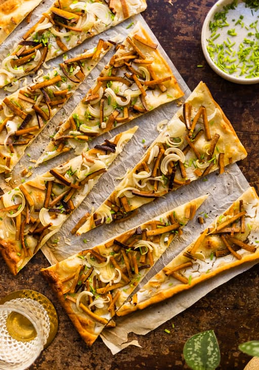 Veganer Flammkuchen Elsässer Art