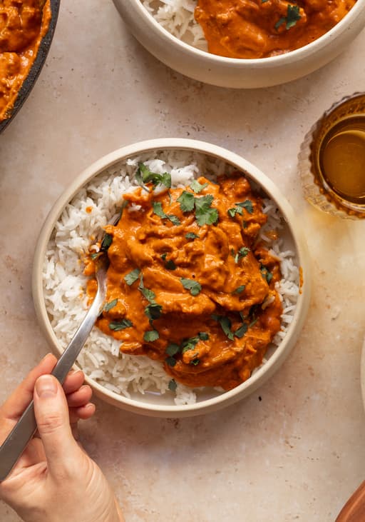 Vegan Butter Chicken with Rice