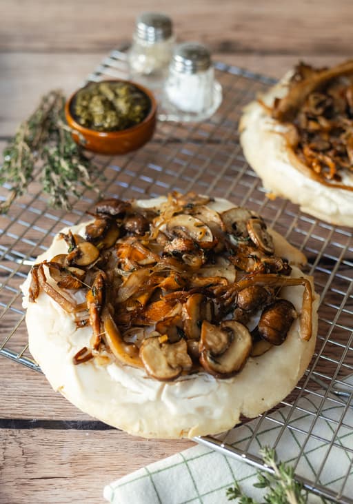 Vegane Pita Pizza à la Funghi