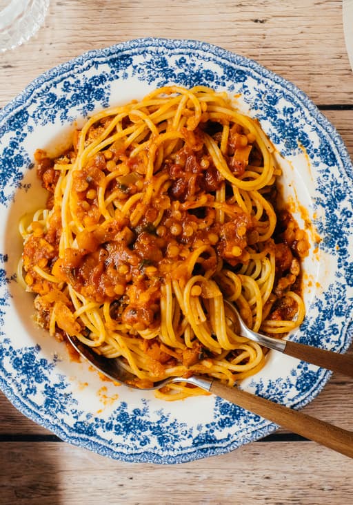 Vegane Linsen-Bolognese