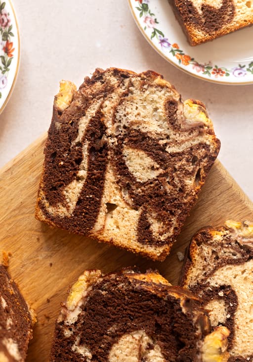 Veganes Marmor-Bananenbrot