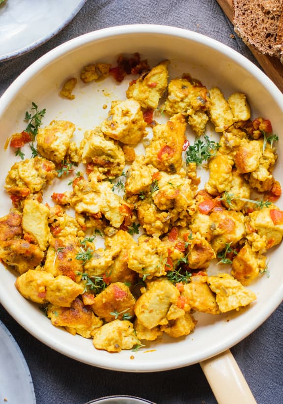 Veganer Rührtofu