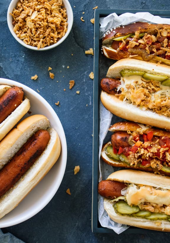 Carrot Dogs mit zwei Toppings