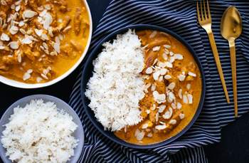 Indisches Soja Korma mit Reis