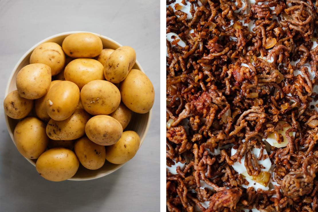 R451 Veganer Kartoffel-„Hackfleisch“-Auflauf