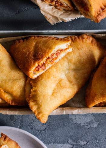 Vegan Panzerotti (Fried Turnovers) with Vegetable Filling