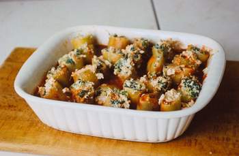 Cannelloni mit veganer Cashew-Ricotta & Spinat