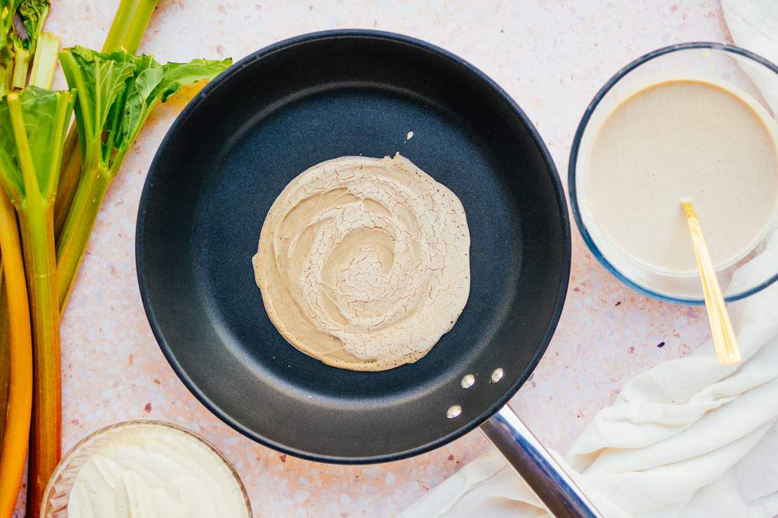 R624 Vegan French Buckwheat Galette with Rhubarb