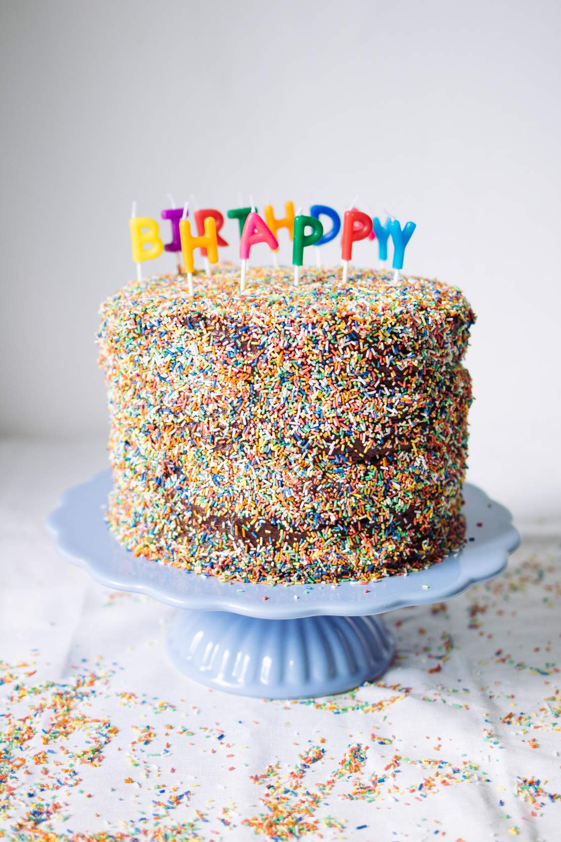 R184 Vegan Chocolate Layer Cake with Sprinkles